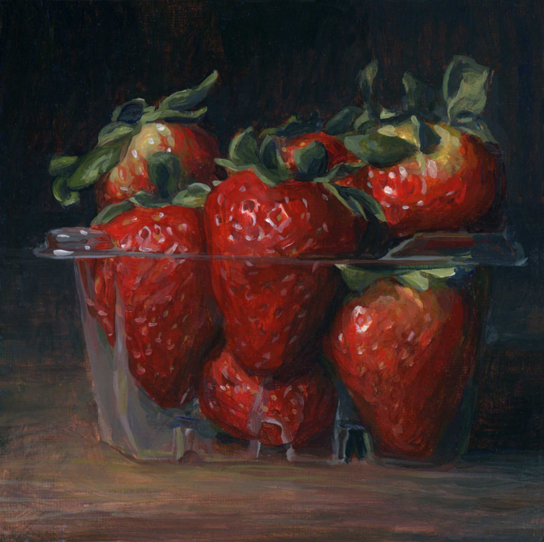 strawberries painting